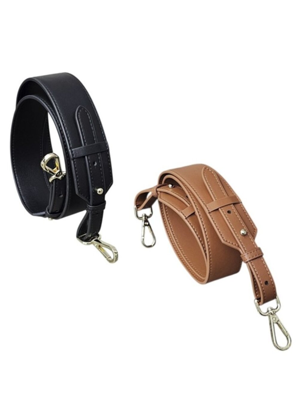 Leather Cowhide Wide Adjustable Replacement Shoulder Bag Strap New Black Brown